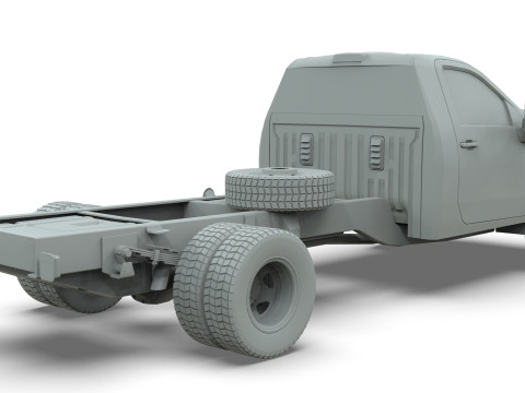 Chevrolet Silverado 3500 2021 truck Low-poly 3D Model