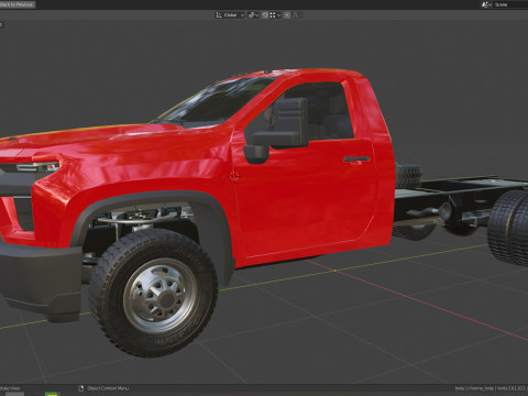Chevrolet Silverado 3500 2021 truck Low-poly 3D Model
