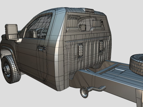 Chevrolet Silverado 3500 2021 truck Low-poly 3D Model