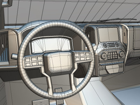 Chevrolet Silverado 3500 2021 truck Low-poly 3D Model