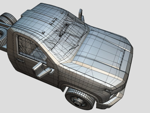 Chevrolet Silverado 3500 2021 truck Low-poly 3D Model