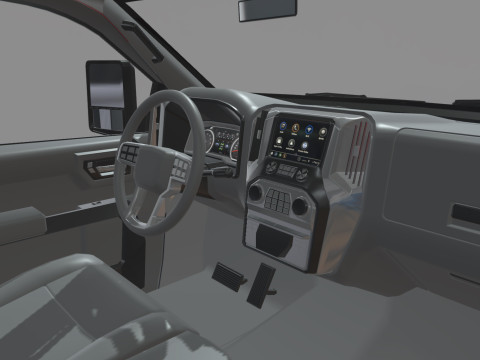 Chevrolet Silverado 3500 2021 truck Low-poly 3D Model