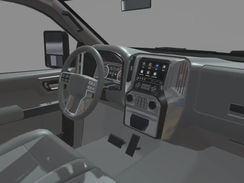 Camion Chevrolet Silverado 3500 2021 Low-poly Modello 3D