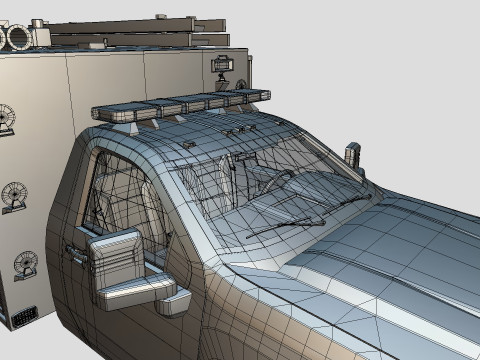 Silverado 2021 FIRETRUCK singlecab Low-poly 3D मॉडल
