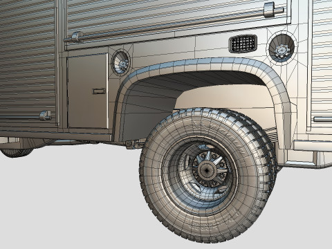 Silverado 2021 FIRETRUCK singlecab Low-poly 3D मॉडल
