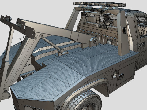 Silverado Wrecker Tow Truck 2021 Low-poly 3D 모델