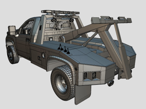 Silverado Wrecker Tow Truck 2021 Low-poly 3D 모델