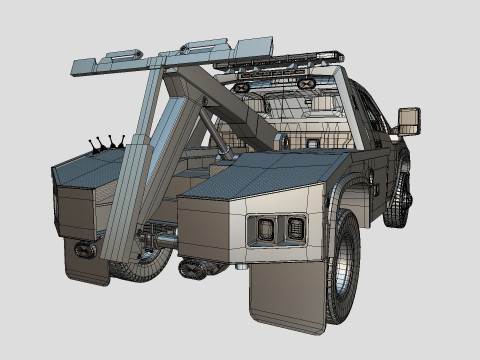Silverado Wrecker Tow Truck 2021 Low-poly 3D 모델