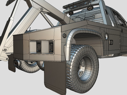 Silverado Wrecker Tow Truck 2021 Low-poly 3D 모델