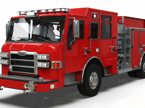 Firetruck Pierce Pumper Velocity Low-poly 3D 모델