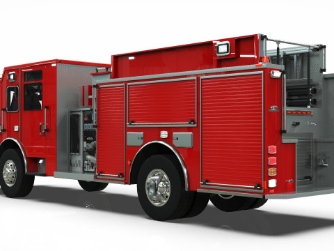 Firetruck Pierce Pumper Velocity Low-poly 3D 모델