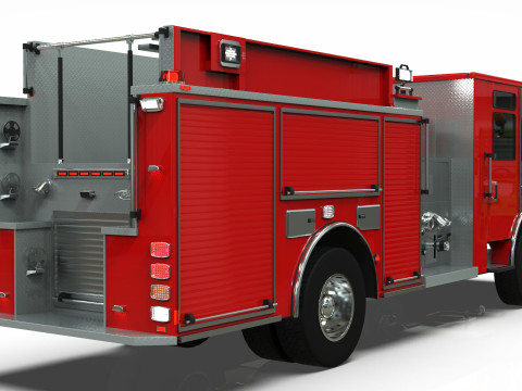 Firetruck Pierce Pumper Velocity Low-poly 3D 모델