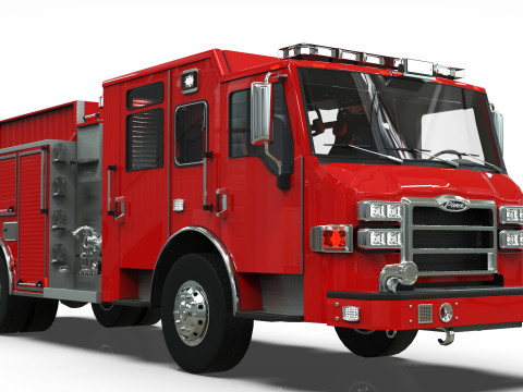 Firetruck Pierce Pumper Velocity Low-poly 3D 모델