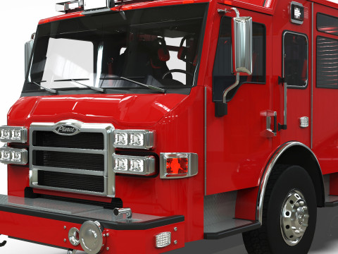 Firetruck Pierce Pumper Velocity Low-poly 3D 모델