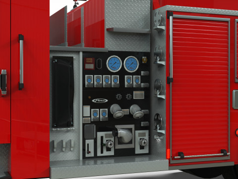 Firetruck Pierce Pumper Velocity Low-poly 3D 모델
