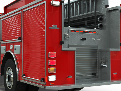 Firetruck Pierce Pumper Velocity Low-poly 3D 모델