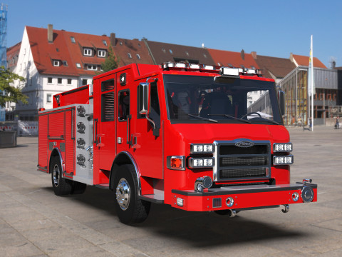 Firetruck Pierce Pumper Velocity Low-poly 3D 모델