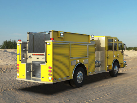 Firetruck Pierce Pumper Velocity Low-poly 3D 모델