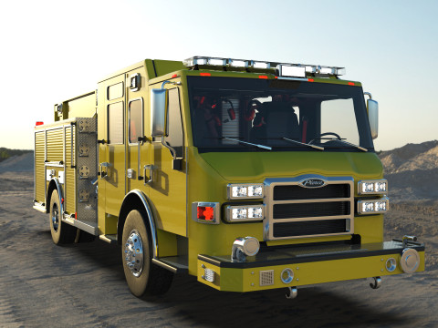 Firetruck Pierce Pumper Velocity Low-poly 3D 모델