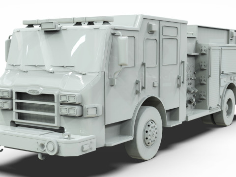 Firetruck Pierce Pumper Velocity Low-poly 3D 모델