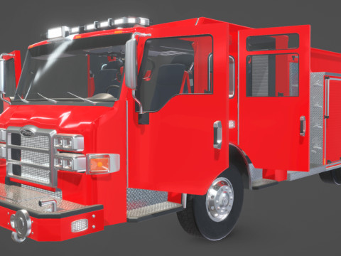 Firetruck Pierce Pumper Velocity Low-poly 3D 모델