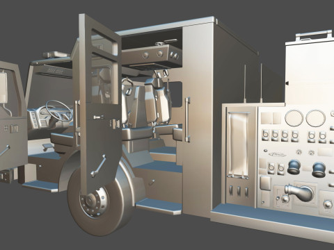 Firetruck Pierce Pumper Velocity Low-poly 3D 모델