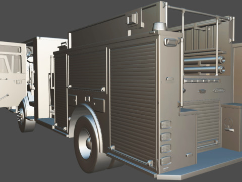 Firetruck Pierce Pumper Velocity Low-poly 3D 모델