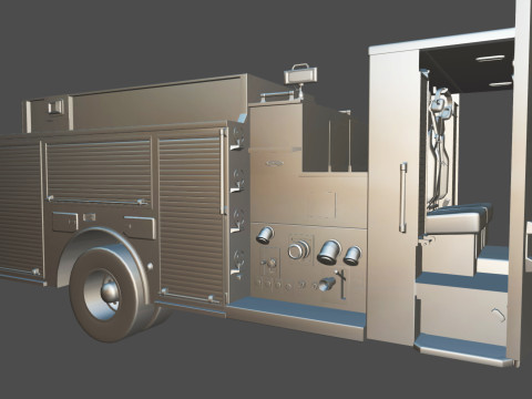 Firetruck Pierce Pumper Velocity Low-poly 3D 모델