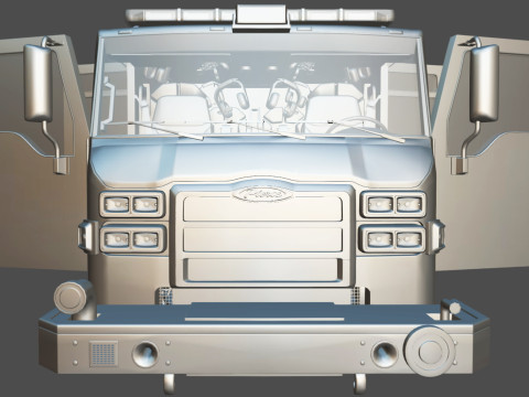 Firetruck Pierce Pumper Velocity Low-poly 3D 모델