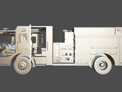 Firetruck Pierce Pumper Velocity Low-poly 3D 모델