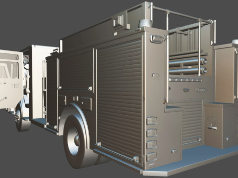 Firetruck Pierce Pumper Velocity Low-poly 3D 모델