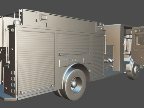 Firetruck Pierce Pumper Velocity Low-poly 3D 모델