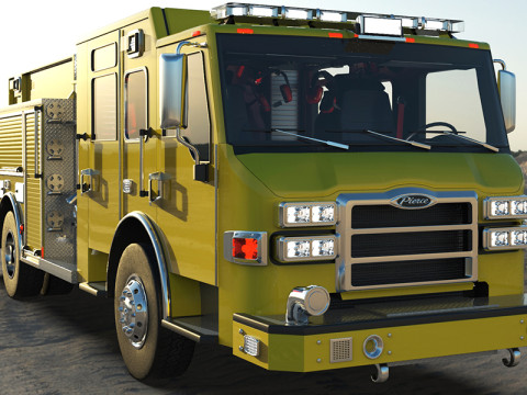 Firetruck Pierce Pumper Velocity Low-poly 3D 모델