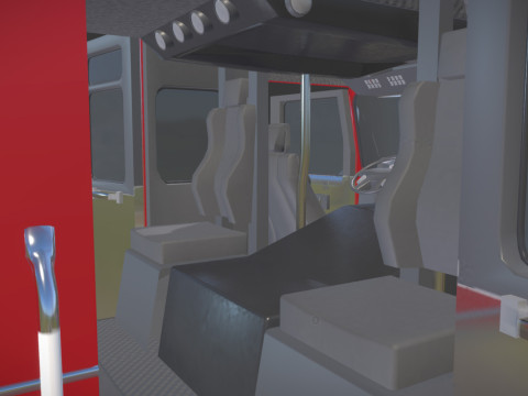 Firetruck Pierce 105 HEAVY-DUTY STEEL AERIAL LADDER Low-poly Modèle 3D