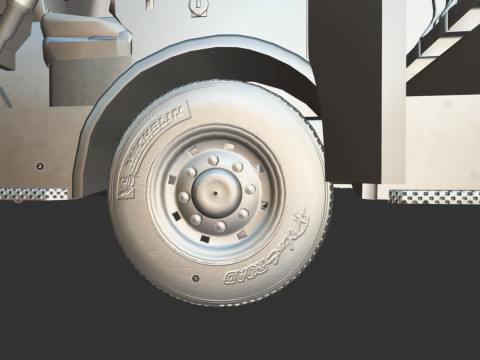 Firetruck Pierce 105 HEAVY-DUTY STEEL AERIAL LADDER Low-poly Modèle 3D