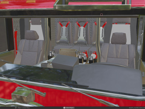 Firetruck Pierce Ascendant 107 Heavy-Duty Tiller Aerial Ladder Low-poly 3D Model