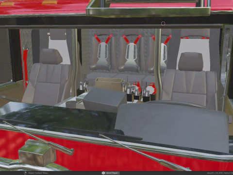 Firetruck Pierce Ascendant 107 Scala aerea con barra per carichi pesanti Low-poly Modello 3D