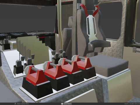 Firetruck Pierce Ascendant 107 Heavy-Duty Tiller Aerial Ladder Low-poly 3D Model