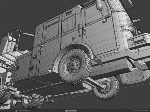 Firetruck Pierce Ascendant 107 Scala aerea con barra per carichi pesanti Low-poly Modello 3D