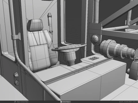 Firetruck Pierce Ascendant 107 Scala aerea con barra per carichi pesanti Low-poly Modello 3D