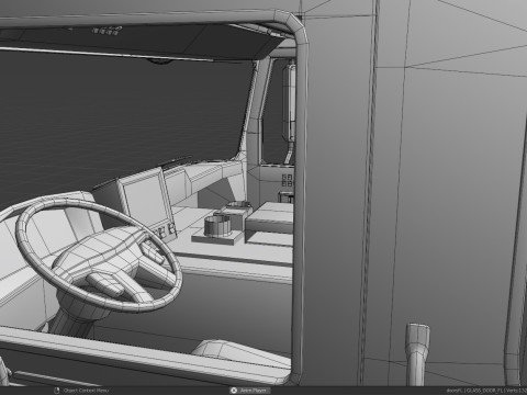 Firetruck Pierce Ascendant 107 Heavy-Duty Tiller Aerial Ladder Low-poly 3D Model