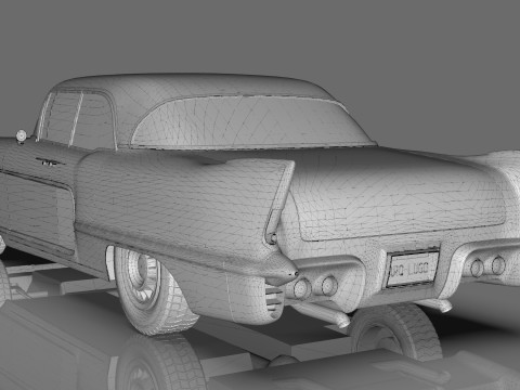 Vintage Luxury sedan 1957 Modelo 3D