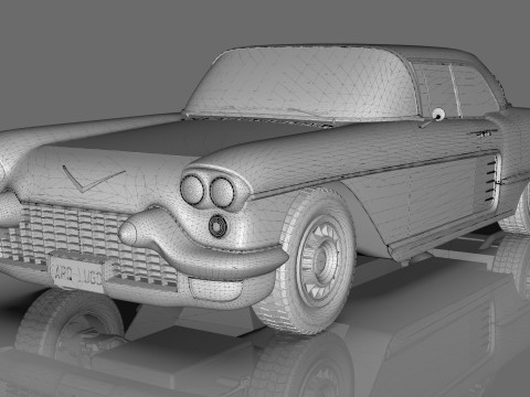 Vintage Luxury sedan 1957 Modelo 3D