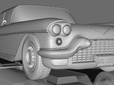 Vintage Luxury sedan 1957 Modelo 3D