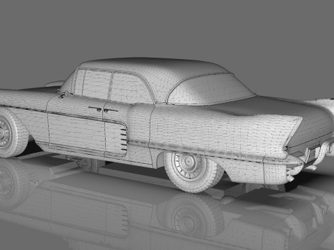 Vintage Luxury sedan 1957 Modelo 3D