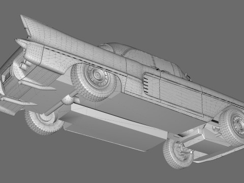 Vintage Luxury sedan 1957 Modelo 3D