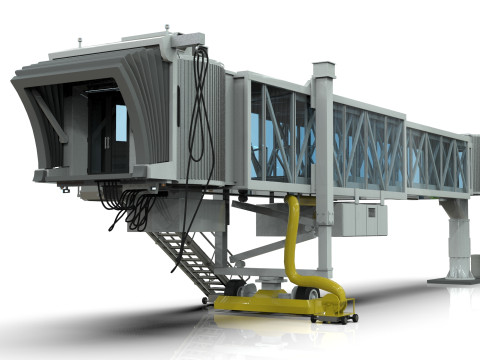 Low Poly Jetway for Microsoft Flight Simulator Low-poly Model 3D