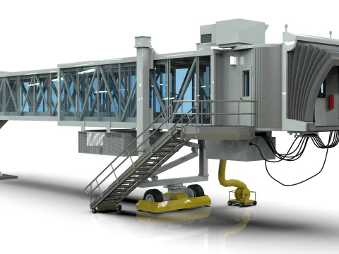 Low Poly Jetway for Microsoft Flight Simulator Low-poly 3D Model