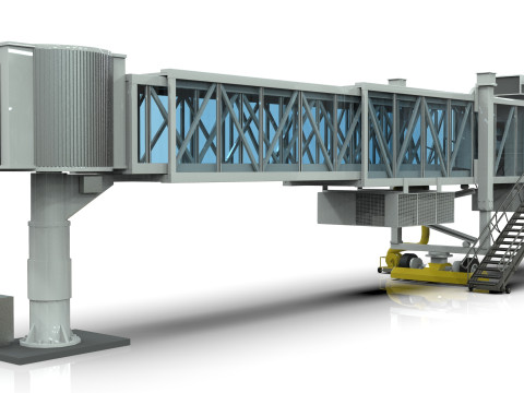 Low Poly Jetway for Microsoft Flight Simulator Low-poly 3D मॉडल