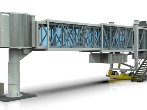 Low Poly Jetway for Microsoft Flight Simulator Low-poly 3D Model